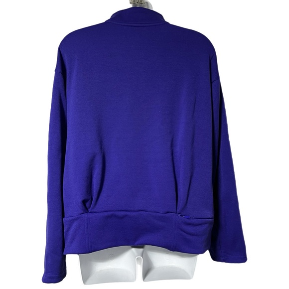 Athleta Blue Purple Altitude Polartec Half Zip Pullover Cropped Sweatshirt XL - Picture 5 of 12